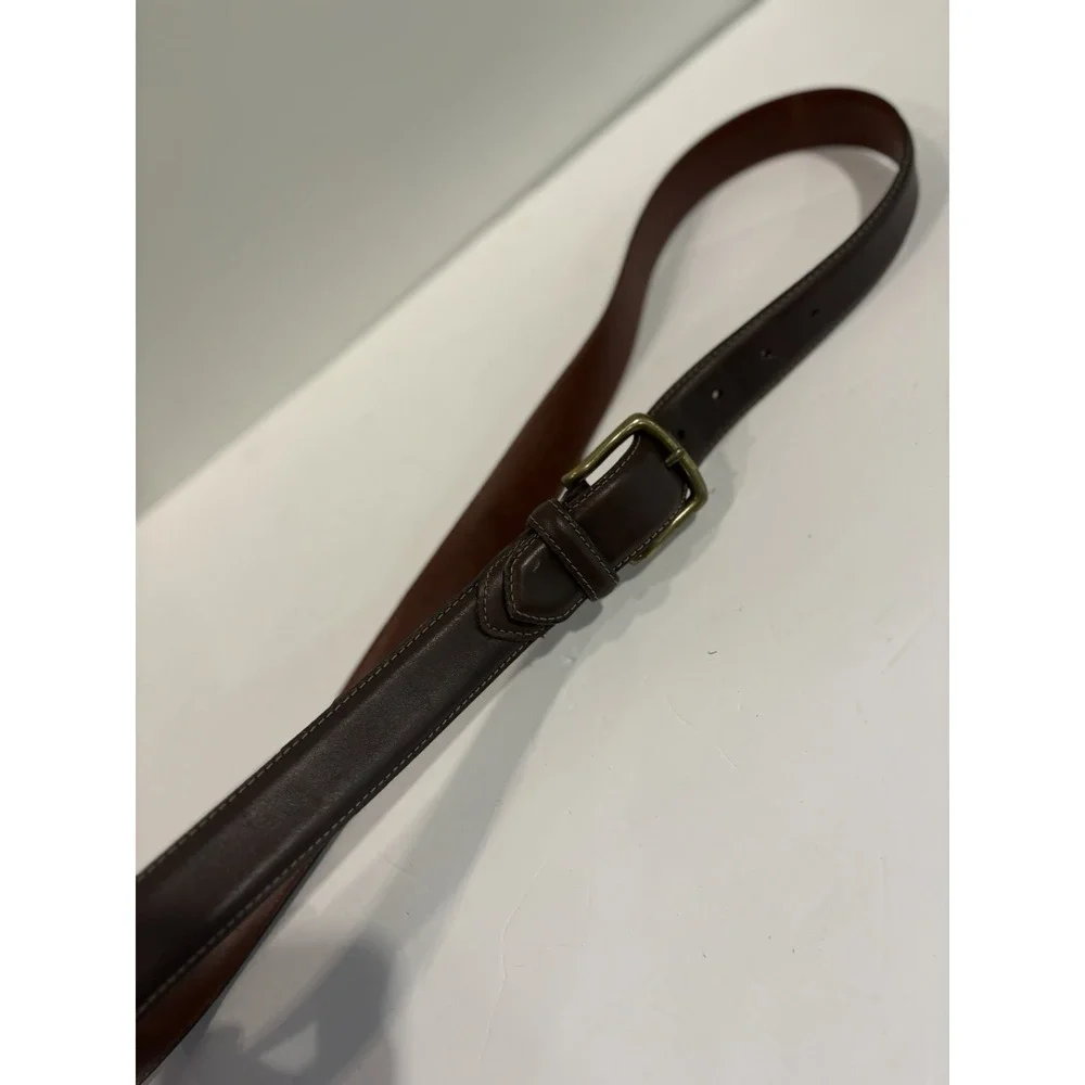 Coach Brown Leather Belt Men's Sz 40-42 Estimated Brass Buckle Genuine Leather